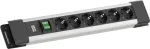 Pikendusjuhe Bachmann CONNECTUS 6&times; CEE7/3 pistikupesaga, 1&times; l&uuml;liti, 2,0 m kaabel, CEE7/7 pistik, hall
