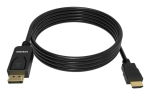 Video kaabli adapter VISION TC 2MDPHDMI8K/BL &mdash; 2 m DisplayPort HDMI-le, 6 mm, Must