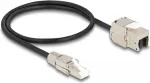 DeLOCK kaabel RJ45 pistik v&auml;li&uuml;henduseks kuni Keystone moodul RJ45 pesa Cat.6A 50 cm