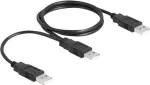 DeLOCK USB 2.0 kaabel Type-A kuni 2 x Type-A 70 cm Must