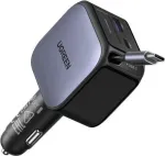 Autolaadija UGREEN Fast Car Charger 2-Port 60W (55212B) &mdash; 2-pordiline 60W s&otilde;iduki USB-laadija