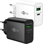 Goobay USB-C PD GaN kahe kiirlaadijaga (30 W) Valge (75336)