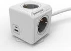 Pikendusjuhe Allocacoc 10435/DEEUAC 4 vahelduvvoolupistikuga, USB-A ja USB-C portidega