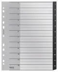 Leitz Recycle Index, PP, eriti lai, numbriliste vahelehtedega register, pol&uuml;prop&uuml;leen (PP), must, valge, portree, A4 Maxi, 160 g/m&sup2;
