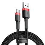 Baseus Cafule USB-C kaabel 2A 3m (Must+Punane)