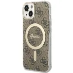 Guess GUHMP13MH4STW iPhone 13 / 14 / 15 6,1 inch pruun k&otilde;va&uuml;mbris MagSafe'iga