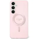 Guess Rhinestones Printed Classic Logo MagSafe Case Samsung Galaxy S25 (Roosa)