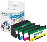 G&G &Uuml;hilduv tindikassettide komplekt HP 953XL must, ts&uuml;aan, magenta, kollane (4-pakk) suure saagikusega