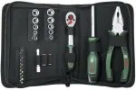 Bosch algaja t&ouml;&ouml;riistakomplekt, 26-osaline (roheline/must, tekstiilist t&otilde;mblukuga &uuml;mbrises)
