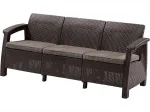 KETER Corfu Love Seat Max pruun kolmekohaline aiasofa