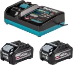 Makita 1916Y1-1 toiteallika komplekt 40V XGT t&ouml;&ouml;riistadele (2x BL4040F 4,0Ah akud ja DC40RA kiirlaadija)