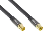 GoodConnections SmartFLEX antennikaabel, IEC koaksiaalne isane-pesasse, kullatud, neljakordse varjestusega, 120 dB, must, 7,5 m (GC-M2056)