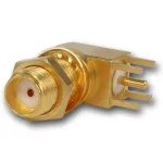 Teleg&auml;rtner SMA 90-kraadine paneelipaigaldusega pesa pistik&uuml;hendus, 50 Ohm, kullatud, Z25/Z55 J01151A0201Z