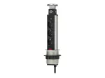 Brennenstuhl Tower Power Table Extension Socket - pikendusjuhe - 3 v&auml;ljundpistikut - 2,0m - must, alumiinium (1396200003)