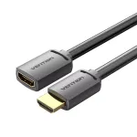 HDMI-kaabel Vention HDMI-A isane HDMI-A emasele 2 m, HDMI 2.0 18 Gbit/s, 4K, kullatud pistikutega, must