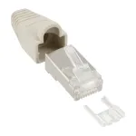 InLine Crimp Connector RJ45 8P8C shielded with threader and bend protection 100 pcs