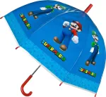 Laste k&auml;sitsi vihmavari Kids Euroswan Super Mario &mdash; l&auml;bipaistev kuppel, lapse suurus