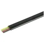 Wentronic Goobay Telefonflachkabel 100 m Rolle,AWG 28,CCA (kupferkaschiertes Aluminium), Schwarz (93304)