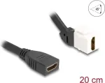 DeLOCK Keystone&rsquo;i moodulkaabel HDMI emane-emanele 45&deg; nurgaga 8K 60 Hz 20 cm must