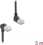 DeLOCK RJ45 v&otilde;rgukaabel Cat.6A S/FTP &otilde;huke 90&deg; 3 m Must