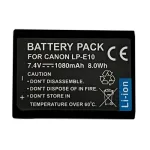 Laetav liitiumioonkaamera aku extra digital LP-E10 1080mAh Canoni EOS mudelitele