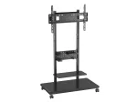 Mobiilne telerik&auml;ru EQUIP 50 tolli &ndash; 90 tolli, perforeeritud riiuliga, VESA 200x200&ndash;600x400, 60 kg, must