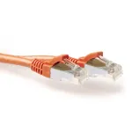 ACT oranž 2 meetri pikkune LSZH S/FTP CAT6A pistikupesa kaabel, snagless RJ45 pistikutega