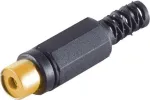 Cinch-pistik ShiverPeaks 51500-SG &mdash; RCA helipistik, must korpus, kullatud kontaktid