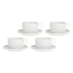 LA PORCELLANA BIANCA CORTE Komplekt 4 tassi alustassiga 450 ml