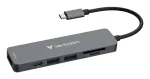 Verbatim USB-C Essentials Multiport Hub 6 porti: HDMI, USB-C PD, USB-A 3.2 Gen 1, USB-A, SD ja microSD