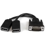 StarTech.com 8-tolline (20 cm) DMS-59 kahele DisplayPortile adapterkaabel &ndash; 4K x 2K video &ndash; LFH DMS 59 pin (M) 2x DisplayPort 1.2 (F) jaotur Y-kaabel &ndash; LFH graafikakaart kahele DP kuvarile