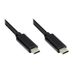 laadimis- ja andmekaabel USB 3.1 (Gen.1), USB-C&trade; pistik p&ouml;&ouml;ratav, CU, must, 1m, Good Connections&reg; (GC-M0113)