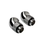 Corsair Hydro X Series 45&deg; Rotary Adapter G1/4 Male to G1/4 Female - Pack of 2, Chrome
