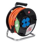 AKYGA AK-CR-06 Kaablitrumm Pikendusjuhe 50m IP44 4 Pistikut Schuko Must