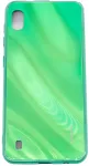 Evelatus Samsung Galaxy A10 Water Ripple Full Color Electroplating Tempered Glass Case Green