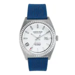 Jason Hyde Meeste kvarts-analoogkell JH30010 40mm must sihverplaat nahkrihm