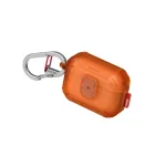 SKINARMA Mecha LE &uuml;mbris kl&otilde;pssulguri ja karabiiniga Apple AirPods Pro 3 jaoks, oranž (SK-APP3MECLE-FORG)
