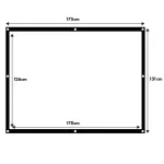 Projektsioonekraan MACLEAN MC-166 84 tolli (175x131 cm) pol&uuml;ester vabaltseisev/riputatav 4:3