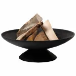 Fire Bowl L Malmist &Otilde;ues asuv L&otilde;kkeplaat, 60 cm &Uuml;mmargune, Puit- ja S&uuml;si P&otilde;letamine, Must