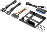 Renkforce SSD komplekt DH06K kahe 2,5 inch kuni 3,5 inch kettapaigaldusraam, metall, must
