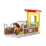 schleich FARM WORLD Poniboks Islandi poni t&auml;kuga, talu, hooned, taluloomad/talum&auml;nguasjad, hobusetall, hobused, 3 a, mitmev&auml;rviline