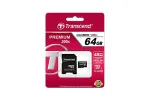 V&auml;lkm&auml;lu Transcend 64GB MicroSDXC Class 10 Adapteriga
