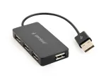 USB jaotur Gembird UHB-U2P4-04 &mdash; 4-pordiline USB 2.0, &uuml;henda ja kasuta, must, 480 Mbit/s