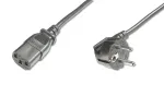 DIGITUS toitejuhe, CEE 7/7 (T&uuml;&uuml;p-F) 90&deg; nurga all - C13 M/F, 5m H05VV-F3G 1,0 mm&sup2; must, EL juhend