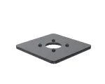 Ergonomic Solutions SpacePole POS 150x150mm alusplaat 5mm, POS-plaat, Must, Metall, 150 mm, 150 mm, 12 mm