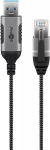 Goobay 74398 kaabli &uuml;hendusadapter USB 3.0 t&uuml;&uuml;p A RJ45 7,5 m must h&otilde;bedane