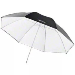 Walimex 1017655 2in1 peegeldav ja pooll&auml;bipaistev vari, 109 cm, valge