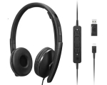 Lenovo 4XD1M39029 k&otilde;rvaklapid/peakomplekt Juhtmega &uuml;hendatud Peapael USB USB-C Must