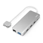 Hama 00200133 s&uuml;learvuti dokk/pordireplikaator USB 3.2 Gen 1 (3.1 Gen 1) USB-C h&otilde;bedane, valge