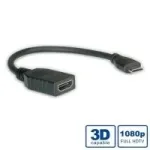 VALUE High Speed - Video-/Audio-/v&otilde;rgukaabel - HDMI - HDMI, 19-pin (W) - Mini-HDMI, 19-pin (M) - 15 cm - Varjestatud - Must (11.99.5586)